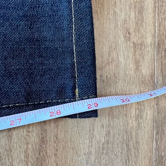 Blue Delta Jeans Women's Size 26x29 Dark Wash Skinny Custom Bespoke Raw Denim - Picture 7 of 8